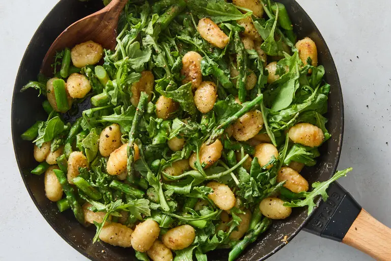 Gnocchi with Miso and Asparagus